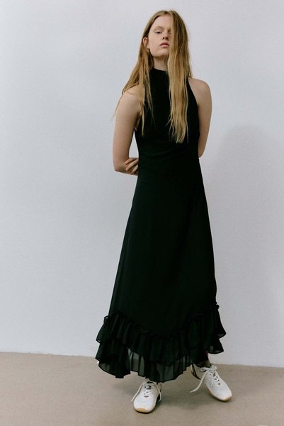 H&M Ruffled maxi dress