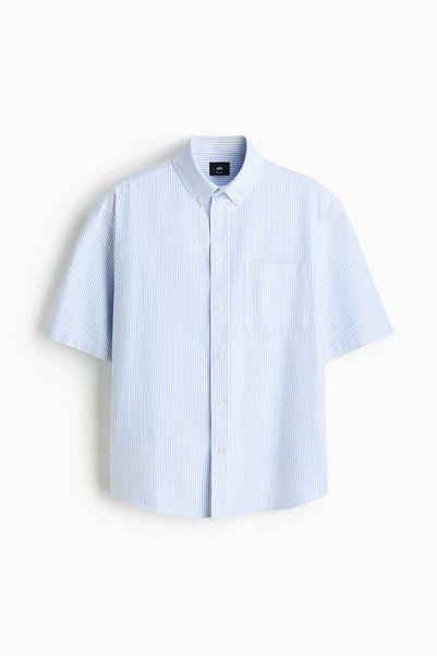 H&M Relaxed Fit Short-sleeved Oxford shirt