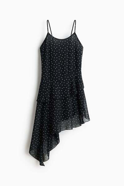 H&M Asymmetric chiffon dress