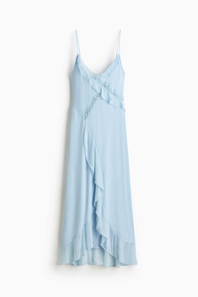 H&M Lace-trimmed flounced dress