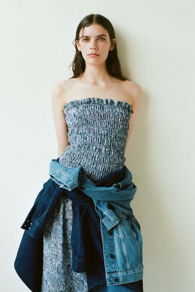 H&M Smocked bandeau dress