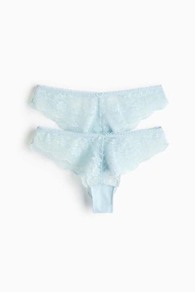 H&M 2-pack lace Brazilian briefs