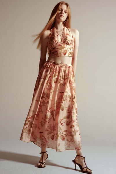 H&M Printed halterneck top