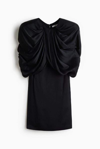 H&M Draped satin mini dress