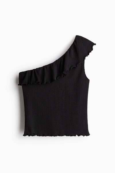 H&M Flounced one-shoulder top