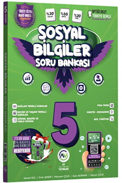 Av Akıllı Versiyon Yayınları Av Yayınları 5. Sınıf Sosyal Bilgiler Soru Banka...