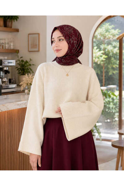 unika boutique Kadın Yarasa Kol Oversize Triko Kazak