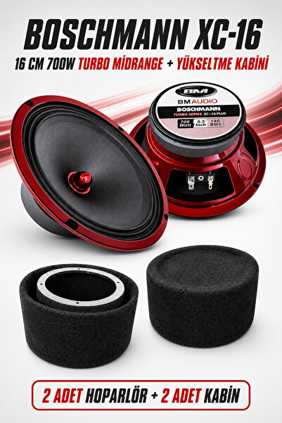 poke audio Boschmann XC-16 Turbo 16 cm 700W Oto Midrange Hoparlör ve Pandizot...