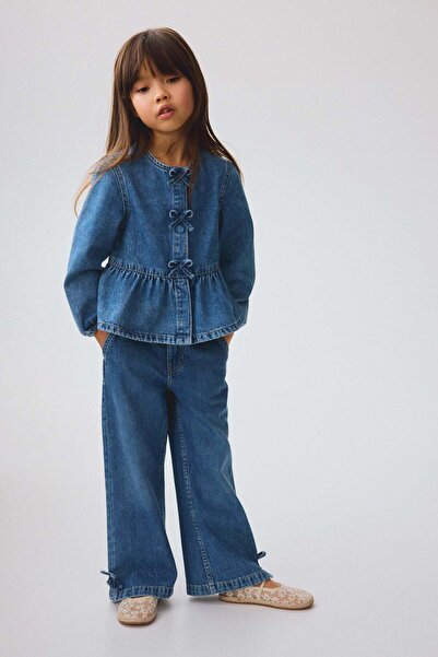 H&M 2-piece bow-detail denim set