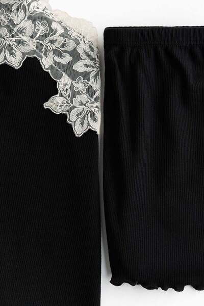 H&M Ribbed jersey pyjamas