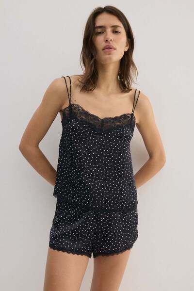H&M Lace-trimmed satin pyjamas