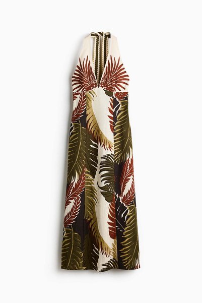 H&M Linen halterneck dress