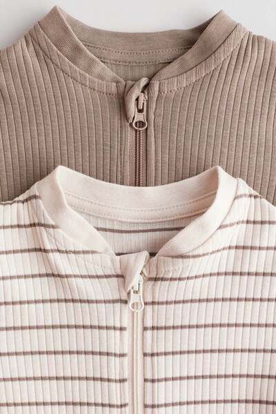 H&M 2-pack short cotton sleepsuits