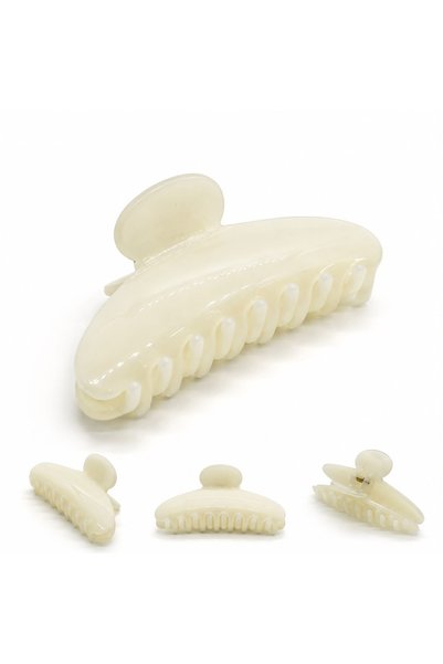 İnDerin Large Size Hair Clip – Shiny Bone-Looking Hair Clip with Strong Hold