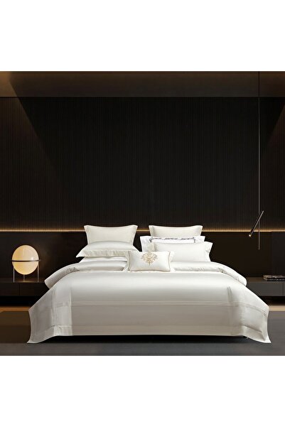 Generic Cotton Duvet Cover Set with Decorative Rope Trim, Queen 220x240 cm, 4...