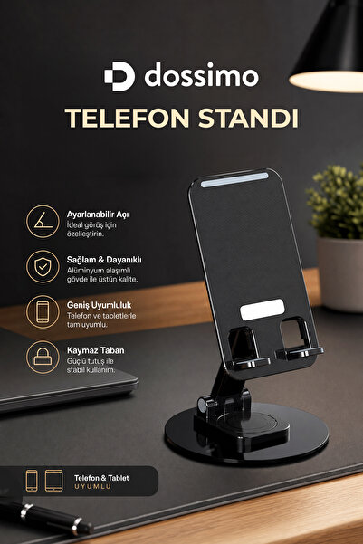 Dossimo Foldable 360 Rotatable Adjustable Phone Holder Tabletop Stand - K39B