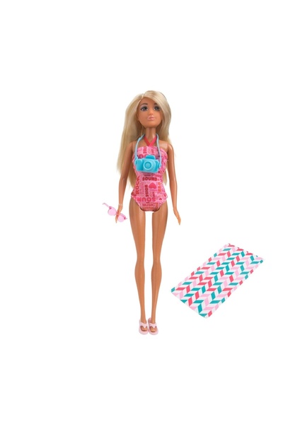 OEM Păpușă Manechin Betty 30cm cu Cameră Foto, Ochelari și Look de Plajă