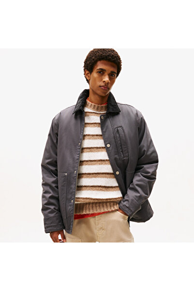 Tommy Hilfiger Tommy Jeans Twill Chore Erkek Gri Ceket