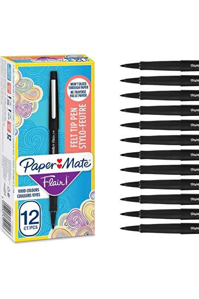 Paper-Mate ببيري ميت فلير أوريجينال - عبوة تحتوي على 12 قلم ذو طرف رفيع - سما...