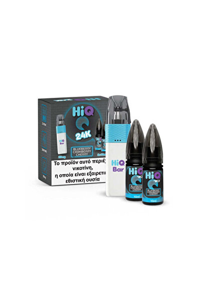 OEM HiQ Bar 24K Μύρτιλο Κράνμπερι Κεράσι Επαναγεμιζόμενο Μίας Χρήσης & 2x10ml...