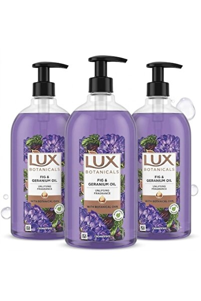 LUX Set de 3 x Săpun lichid cu pompă, cu ulei botanic de smochin și geranium,...