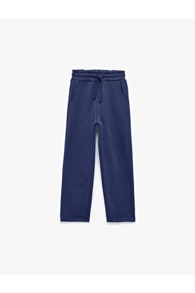 Koton Barrel Sweatpants with Stitching Detail, Tieable Waist, and Pocket Detail
