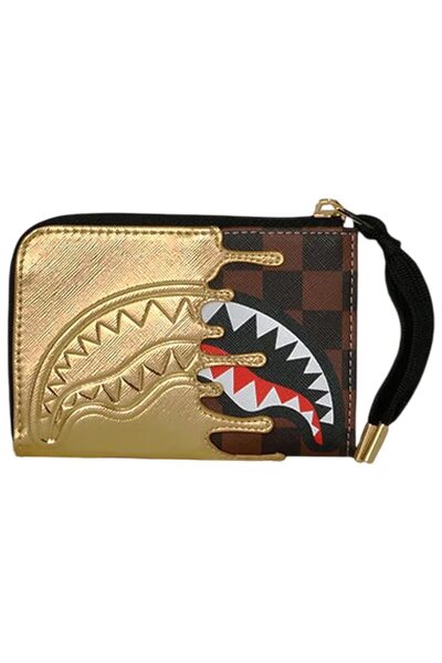 Sprayground Πορτοφόλια Σαρκούλες Στο Παρίσι Πορτοφόλι με χρυσό ντριπ Ένα Μέγεθος