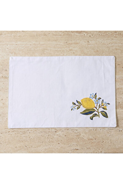 Lifestyle Lemon Print 2-Piece Placemat Set - 45x30 cms