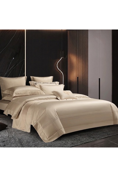 Generic Cotton Duvet Cover Set with Decorative Rope Border King 240x260 cm 4 ...