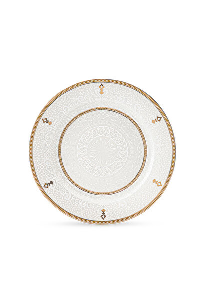 SHALLOW ZAYA New Bone China Dessert Plate 19 cm – Elegant White Side Plate fo...