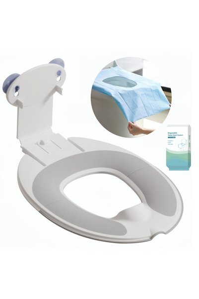 BYBEO Baby Potty Training Seat with 10PCS Toilet Seat Covers, Foldable Baby P...