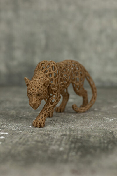 domini Leopar - Dekoratif Figür / Masa Üstü Dekoru - 12 cm (Yatay Uzunluk)
