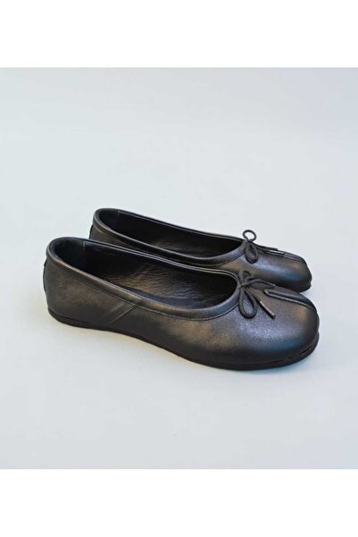 Ega ayakkabı Women's Genuine Leather Flip-Flops with Bow – Non-Slip Sole (Ful...