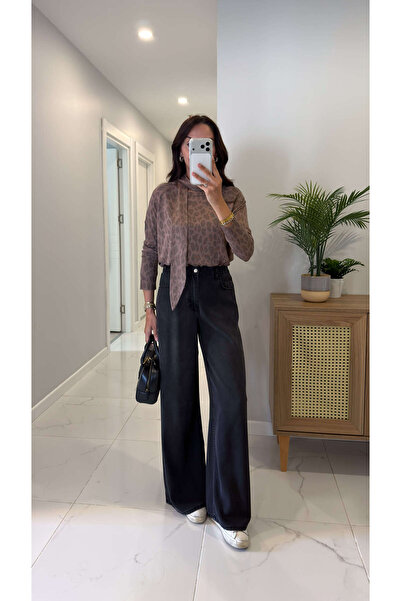 BİRCANÇİL Killas Anthracite Elastic Waist Tensel Jean