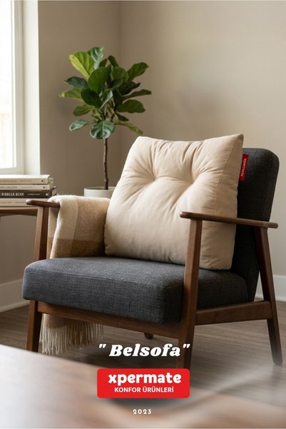 XPERMATE Belsofa Back and Lumbar Support Pillow Back Cushion for Sofa, Armchair, Tv and Gaming Chair