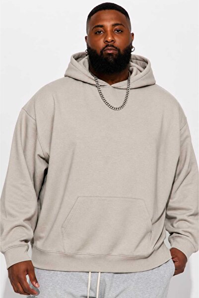 BENROMA 3 Yarn Combed Cotton Plus Size Unisex Sweatshirt Mw5