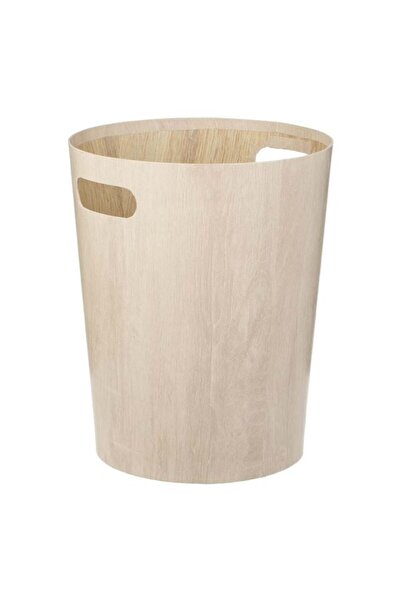 CATIANO Cos de Gunoi din Carton cu Efect Wood pentru Birou Ø25x30cm - 8.5L