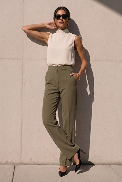 BARRELS AND OIL Women's Palazzo Pants 1001 - Olive