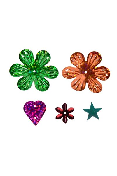 CATIANO Set Creatii Paiete Flori Inimi Stele 0.5-3cm - 5buc