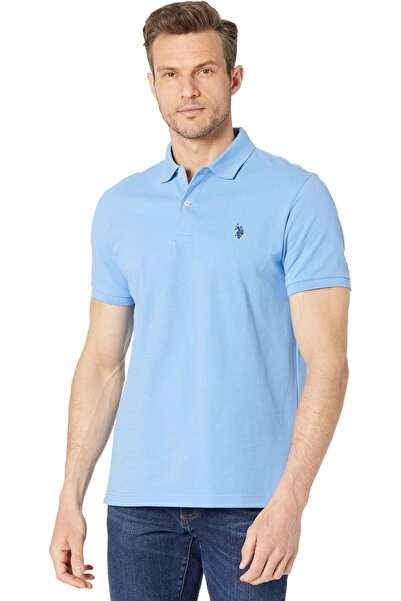 U.S. Polo Assn. Men's Multi Color Logo Solid Pique Polo Shirt