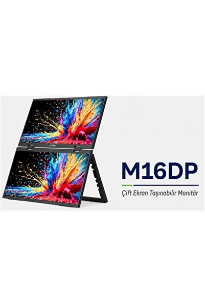 TTEC PLUS Ttec M16DP 16" FHD Çift Ekran Taşınabilir Led Monitör