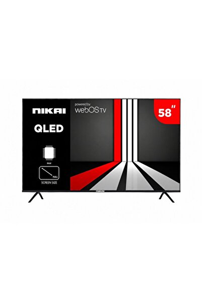 Nikai شاشة نيكاي كيوليد 58 بوصة سمارت 4k نظام ويب اوس - ⁠الموديل -NIK60MEU4QLED