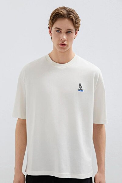 Mavi Logo Off-White Men's T-Shirt M0613178-70057