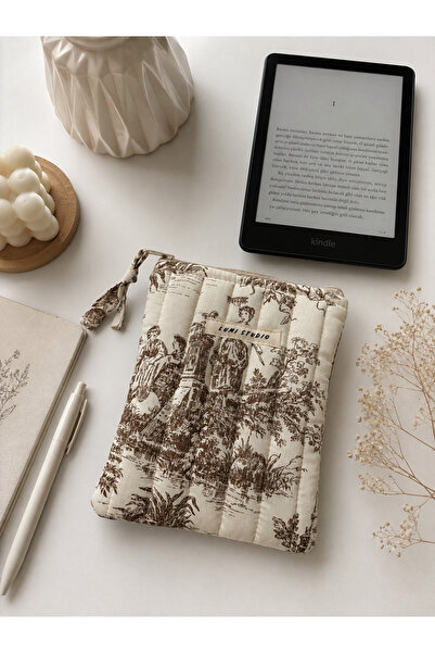 lumi Studio Kahverengi Fransız Köylüleri Kindle Kılıfı -E-Kitap Okuyucu Çanta...