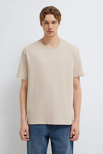 Mavi Short Sleeve Uçuk Beige Men's T-Shirt M066249-70004