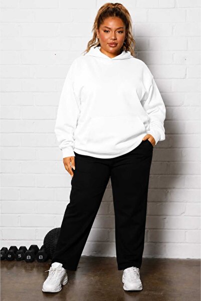 BENROMA 3 Yarn Combed Cotton Plus Size Unisex Sweatshirt Mw1