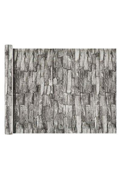 CATIANO Tapet Autocolant Gri cu Model Pietre de Perete 300x45cm