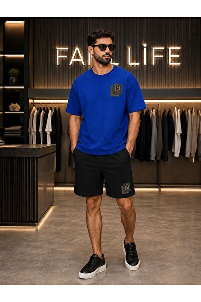 FAEL LİFE New Season Unisex T-Shirt and Shorts Set with Card R Print