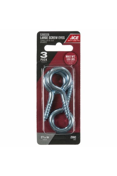 ACE Steel Eye Screws (5.9 cm, 3 Pc.)