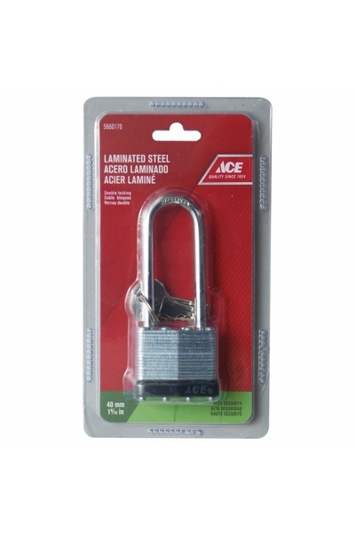 ACE Steel Laminated Long Shackle Padlock (4 cm)